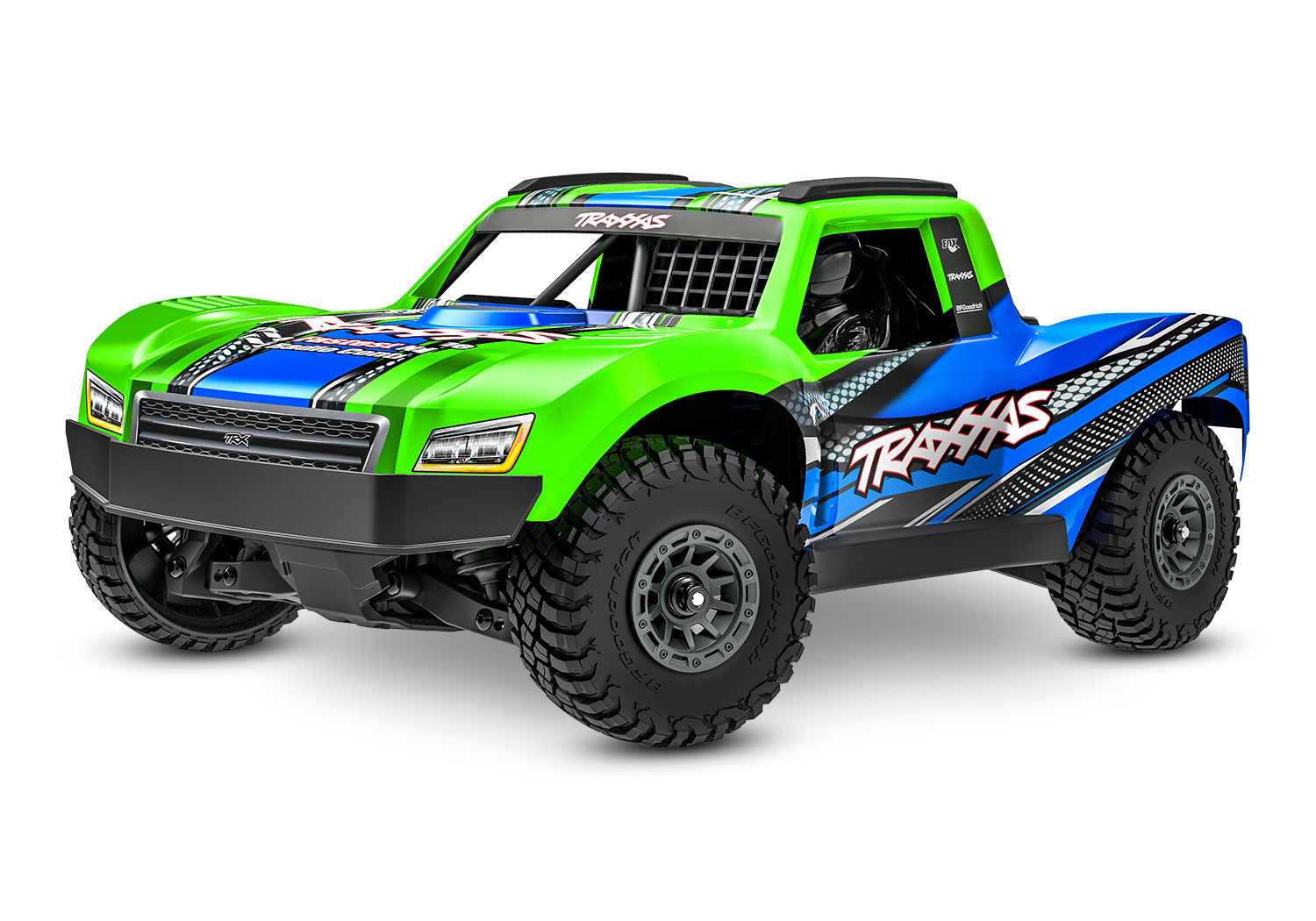 Traxxas MINI-Slash BL-2S 4x4 grün 1/16 Short Course RTR Brushless mit 2S Lipo/Lader 10164-1 - Abbildung 1
