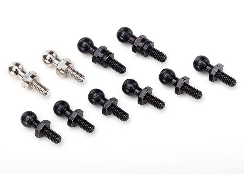 Traxxas Pivot balls: schwarz (6), silber (2), schwarz (lang) (2) 7540X