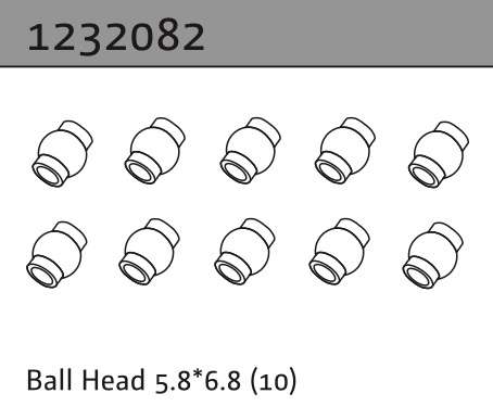 Absima Kugelkopf 5.8*6.8 (10) 1232082