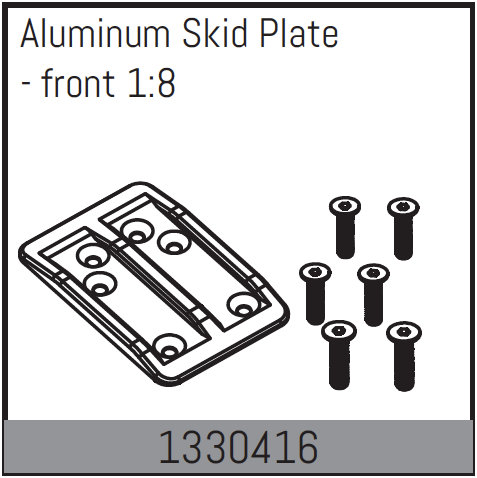 Absima Aluminium Skid Platte - vorne 1330416
