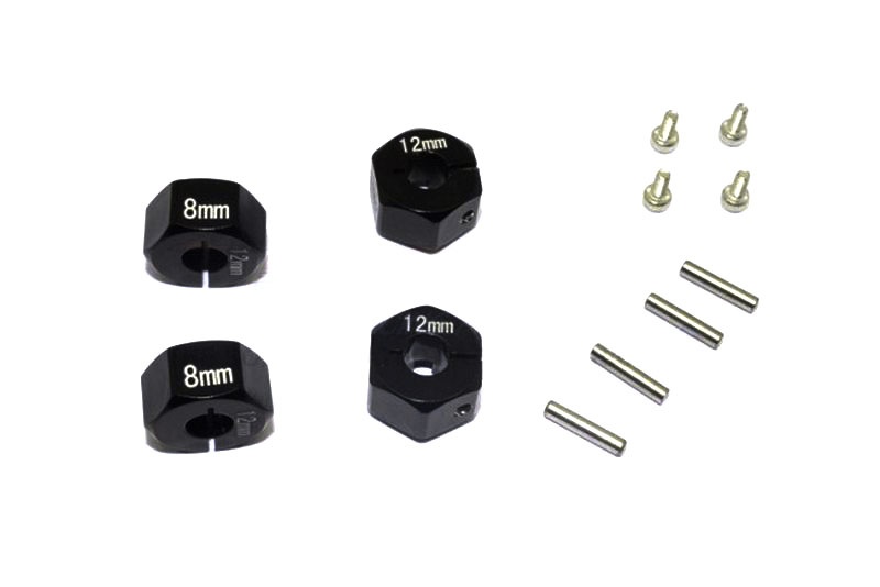 GPM Radmitnehmer Aluminium 8mm schwarz für Element RC 1/10 Enduro Sendero Trail GT010/12X8MMBK