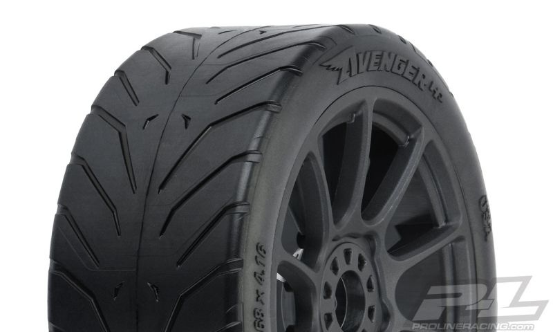 Pro-Line Avenger HP S3 (Soft) auf Mach 10 Felge schwarz Verbrenner 1:8 Offroad/Onraod/Straßenreifen belted 9069-21