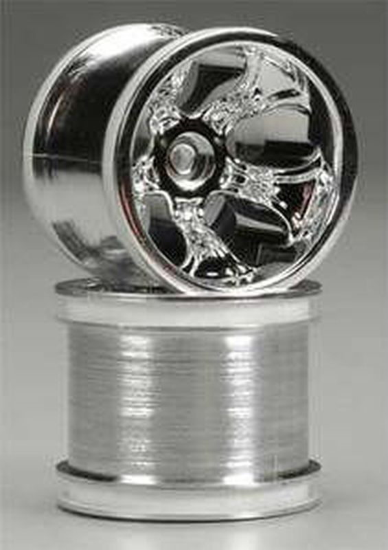 RPM Bully chrome (5 Speichen) Tamiya/Traxxas Truck hinten 82123