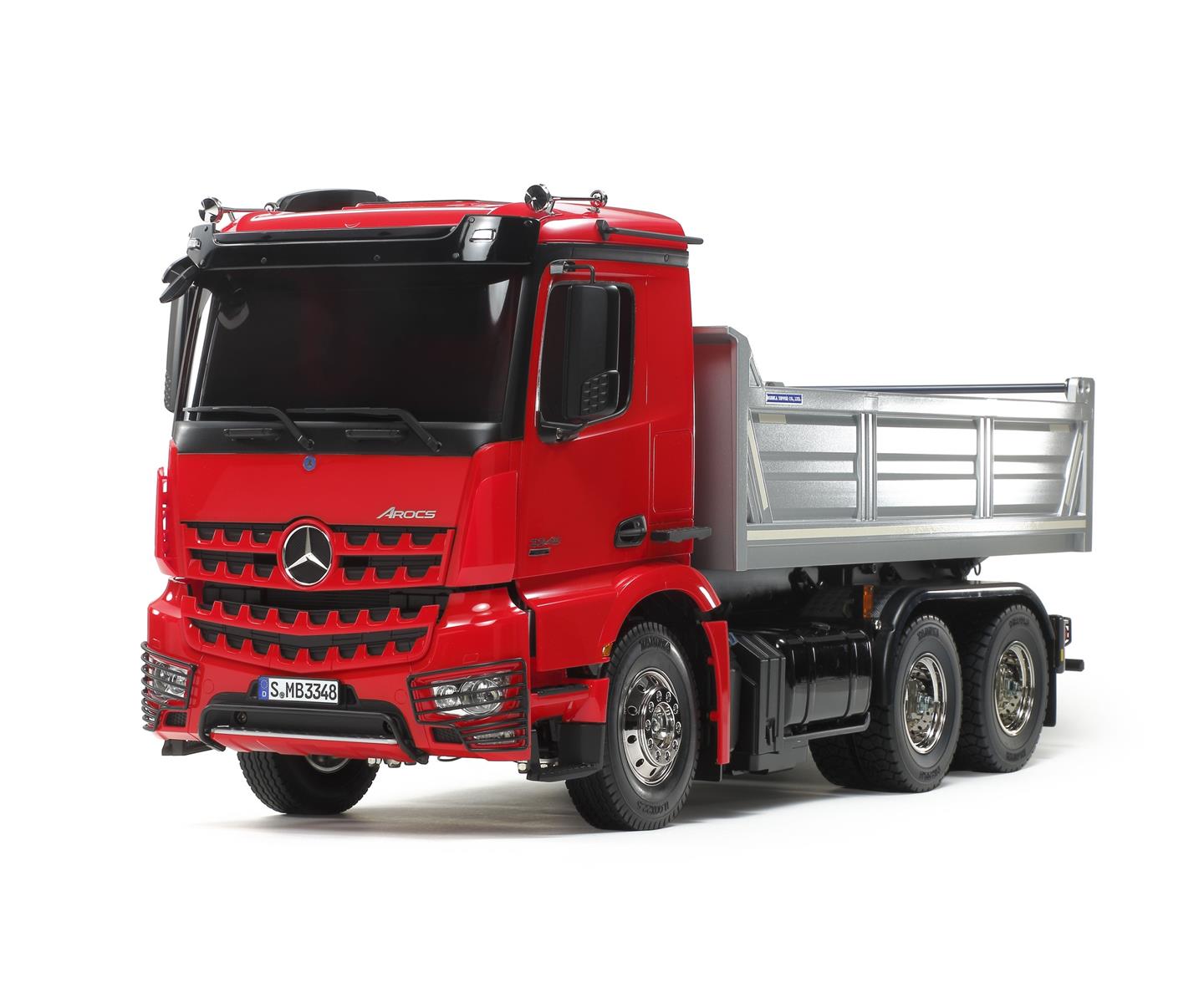 Tamiya 56361 1:14 RC MB Arocs 3348 Rot/Silber Kipper 300056361