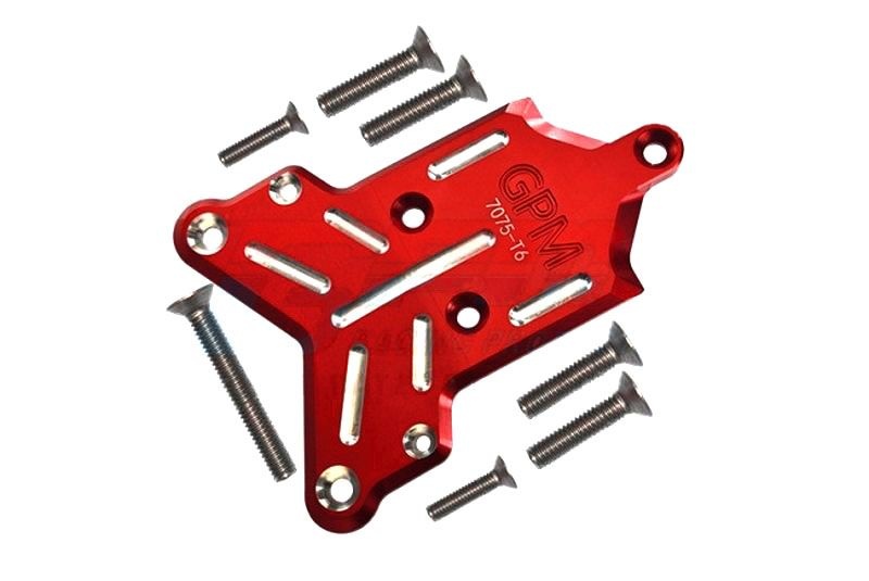 GPM Alu 7075-T6 Chassis-Schutzplatte vorne rot Traxxas Sledge