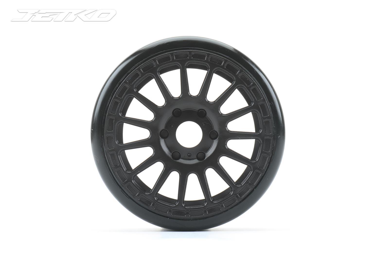 Jetko Buster Super Soft 1:8 GT verklebt auf Schwarze Felgen 1:8 (2) JK1101RBSS