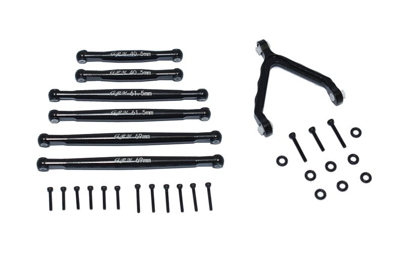 GPM Alu Aufhängungs-Links & Befestigung Set schwarz Axial SCX24