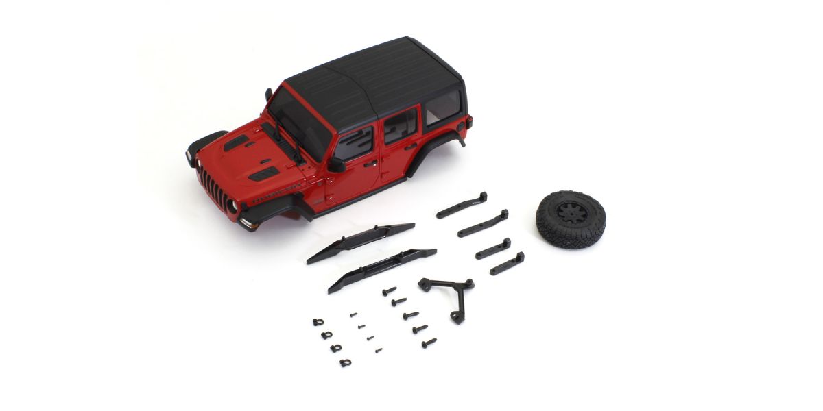 Kyosho Karosserie  Jeep Wrangler Rubicon Mini-Z 4X4 MX01 Rot MXB01R