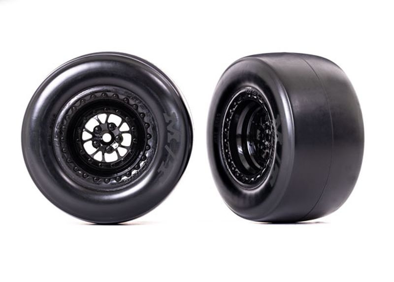 Traxxas Mickey Thompson ET Reifen Smoke auf Felgen schwarz hinten 9477