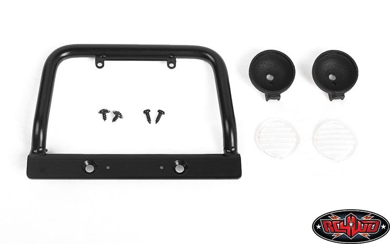 RC4WD Steel Push Bar Front Bumper W/ Clear Flood Lights VVV-C1121