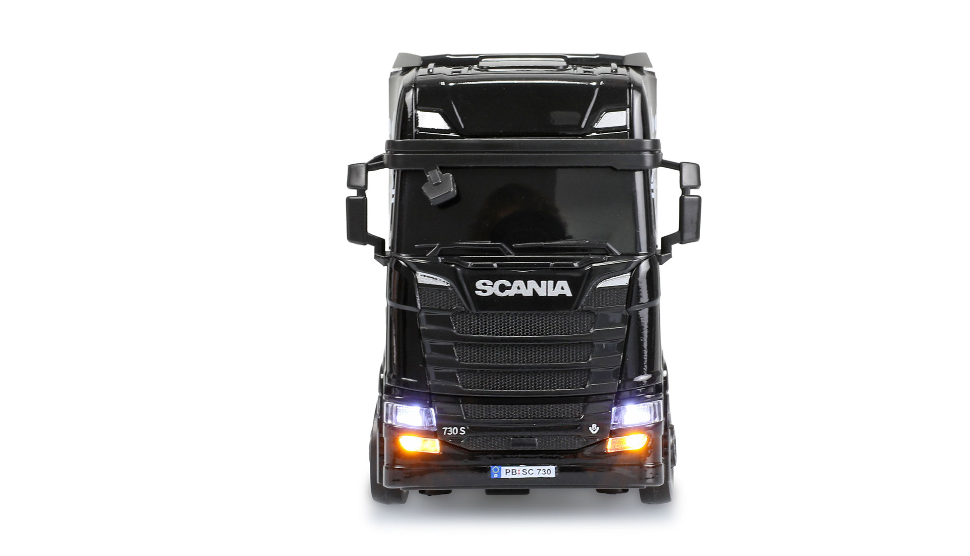 Amewi Scania 730 S Mini LKW mit Kofferauflieger proportional 4WD 1:64 RTR schwarz - Abbildung 5