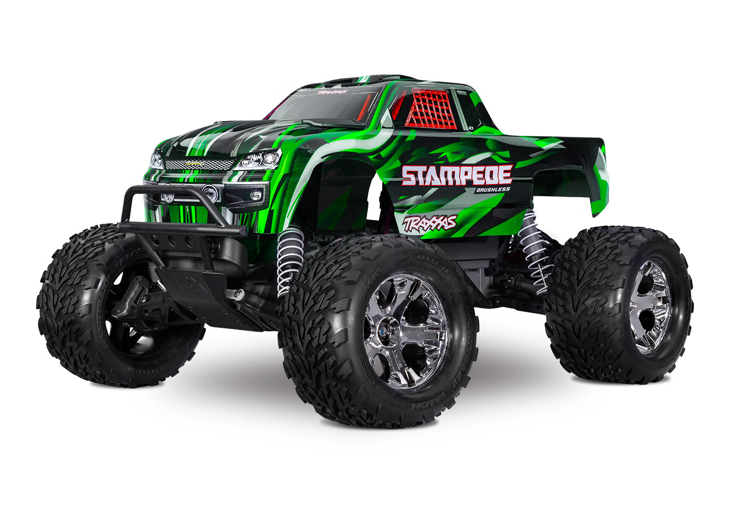 Traxxas Stampede BL-2S Grün 1/10 2WD Brushless Monster Truck ARTR 36354-4 - Abbildung 1