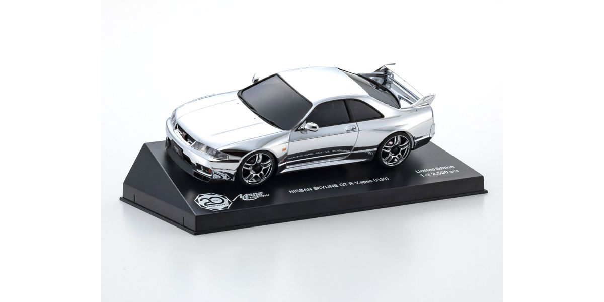 Kyosho Autoscale Mini-Z Nissan GT-R R33 V-Spec Chrome Mini-Z Cup 20th Anniv. MZP438CS