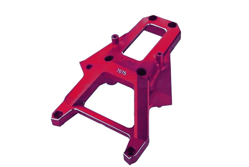 GPM Bulkhead Cover-Set vorne 6061-T6 Alu rot Traxxas XRT