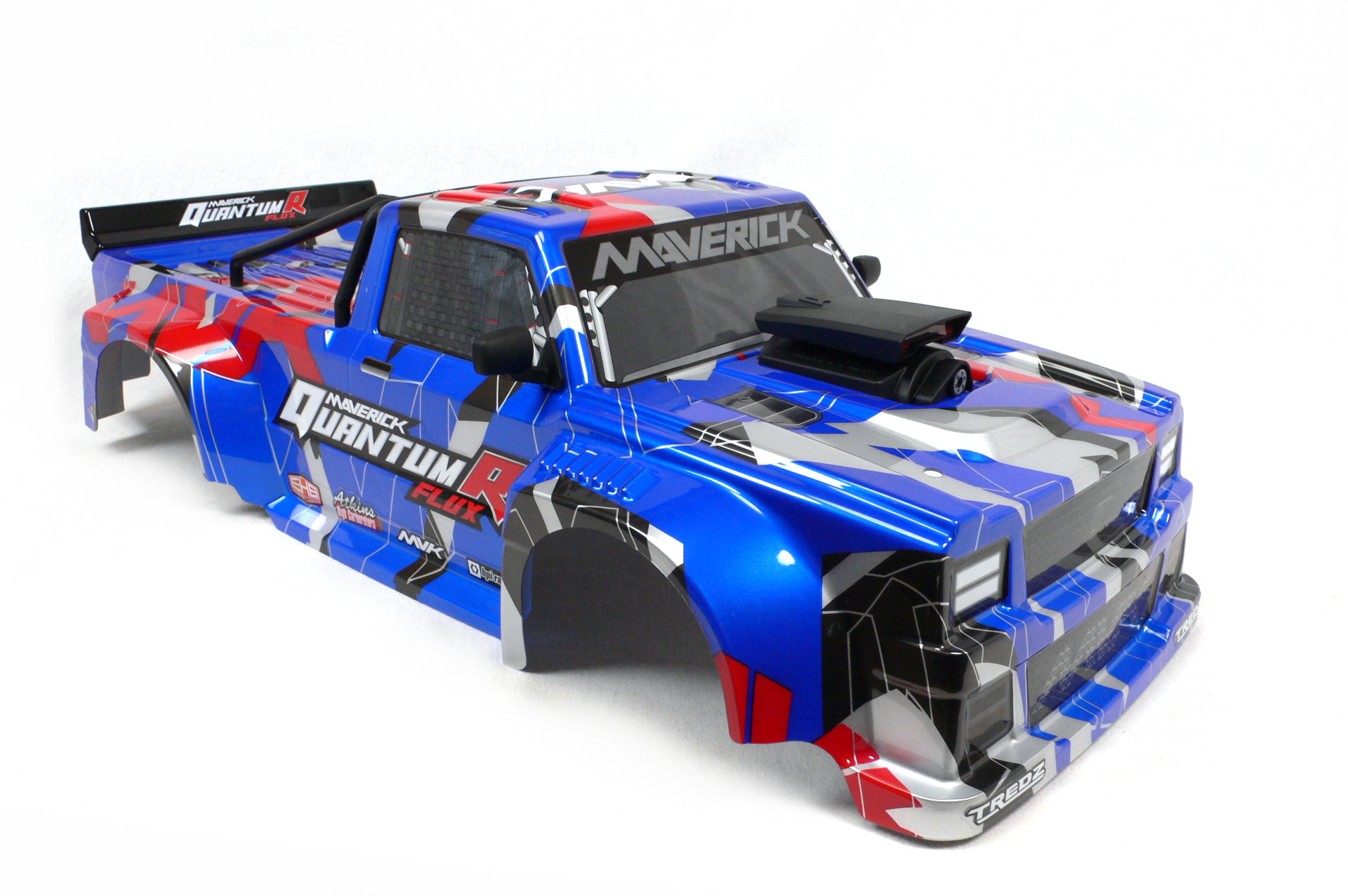 Maverick RC QuantumR Muscle Car Karosserie Blau/Rot 1/8 150318 - Abbildung 1