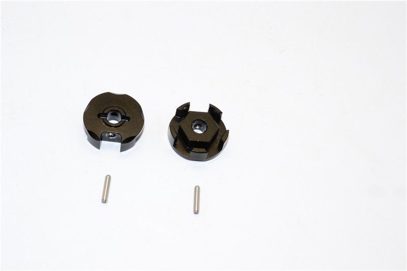 GPM Alu Klauen Hex-Adapter schwarz Traxxas Slash 4x4