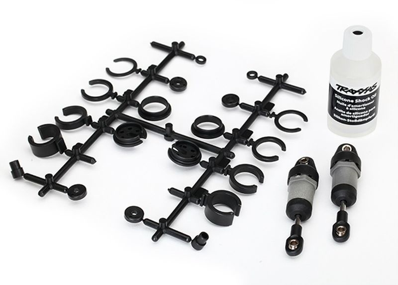 Traxxas Ultra-Dämpfer grau kurz +Vorspann-Clips (2) 8360