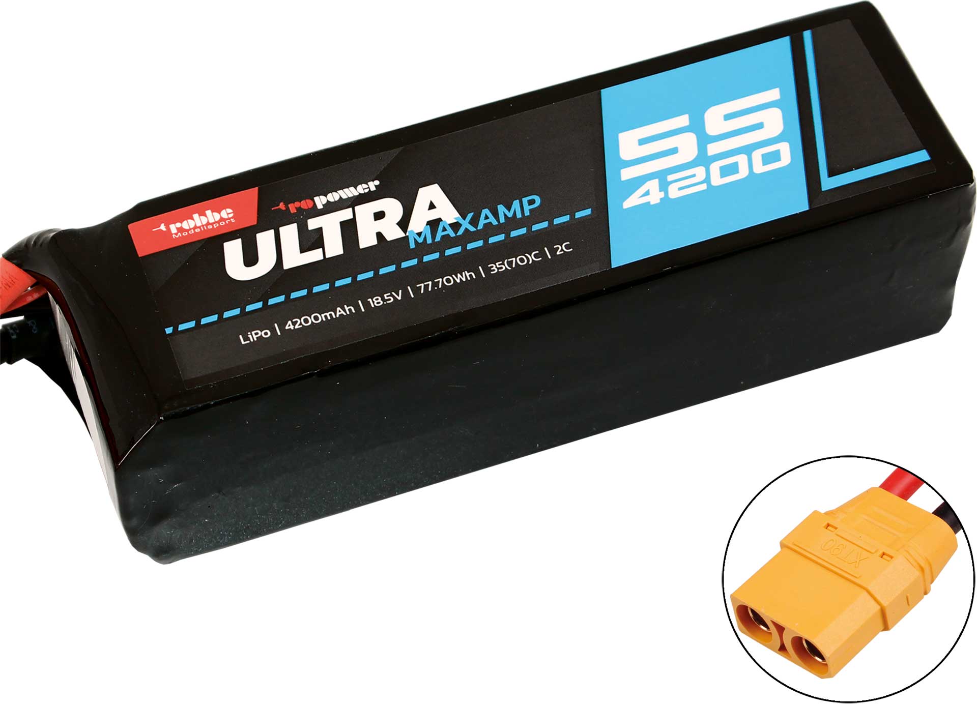 Robbe RO-POWER ULTRA MAXAMP 4200MAH 18,5 VOLT 5S 35(70)C LIPO AKKU 7379