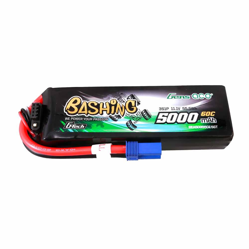 Gens Ace G-Tech 5000mAh 11.1V 3S 60C Lipo Akku Pack mit EC5 Stecker-Bashing Series GEA503S60E5GT