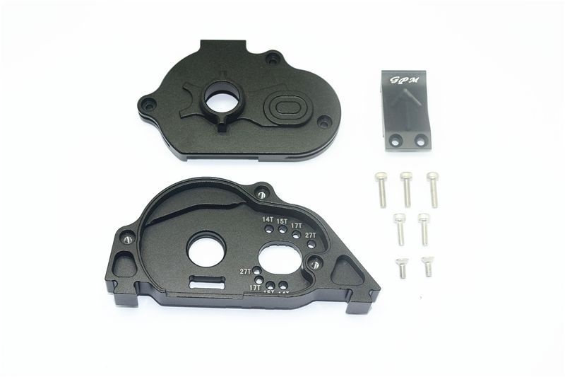 GPM Alu Motorbefestigung und HZ-Abdeckung schwarz ARRMA Granite MAG038BK