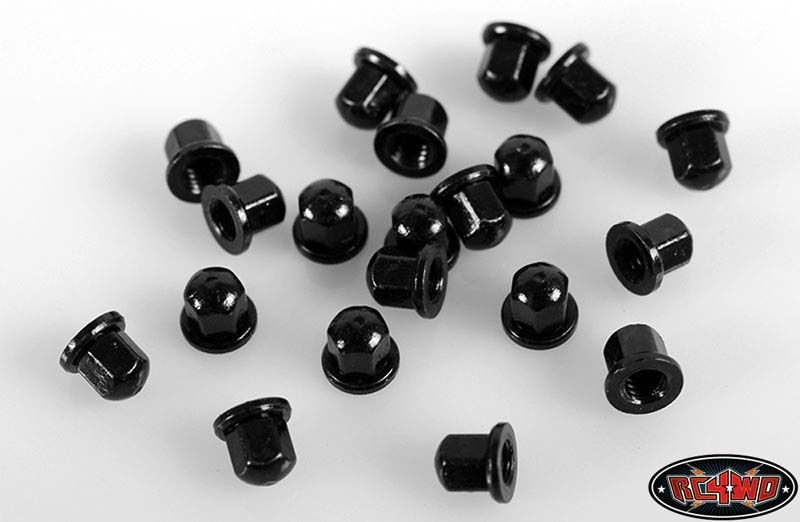 RC4WD M2 Flanged Acorn Nuts (Black) VVV-S0076