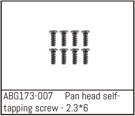 Absima Pan Head Screw M2.3*6 (8PCS) ABG173-007
