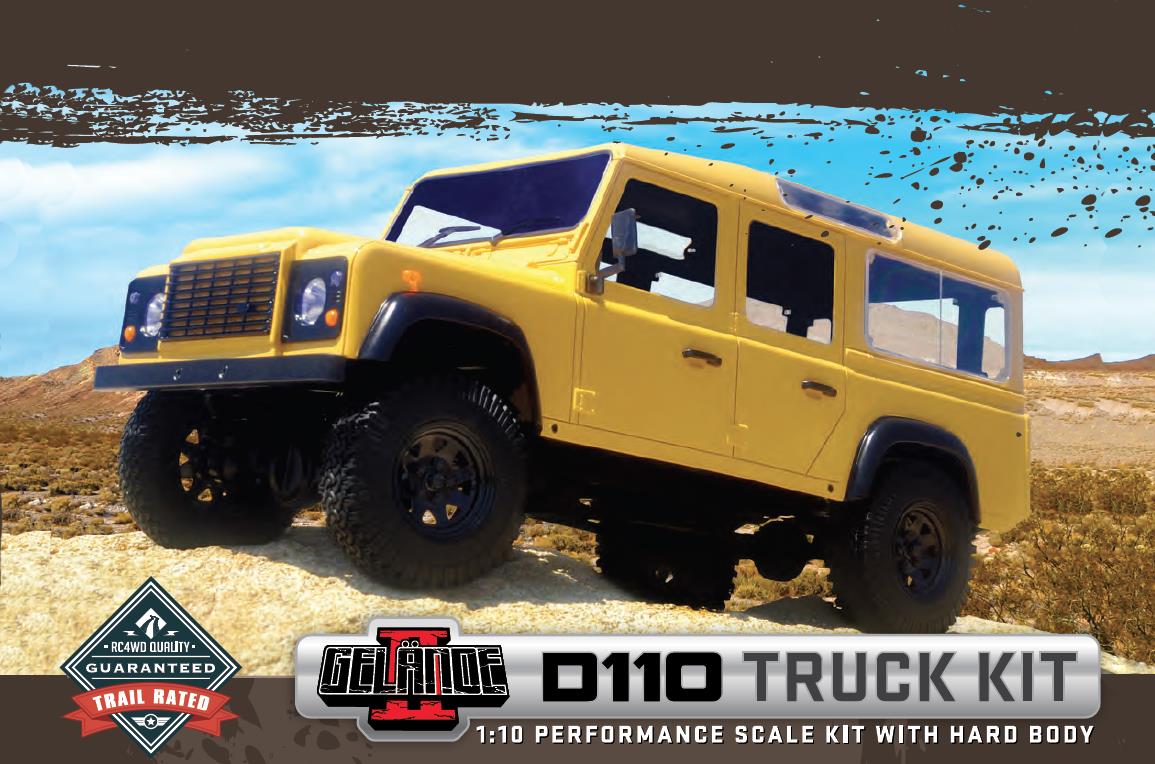 RC4WD Gelände II D110 Truck Kit With Hard Body Z-K0047