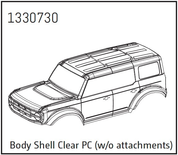 Absima Karosserie transparent (ohne Anbauteíle) - BronX 1330730