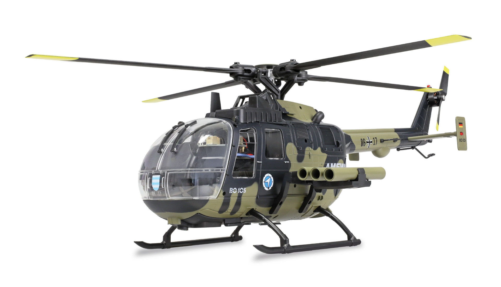 Amewi Bo105 Helikopter Bundeswehr brushless 6-Kanal 3D/6G RTF 25378 - Abbildung 1