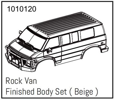 Hobby Plus Rock Van PC Body Set (beige) - PRO Crawler 1:18 240182