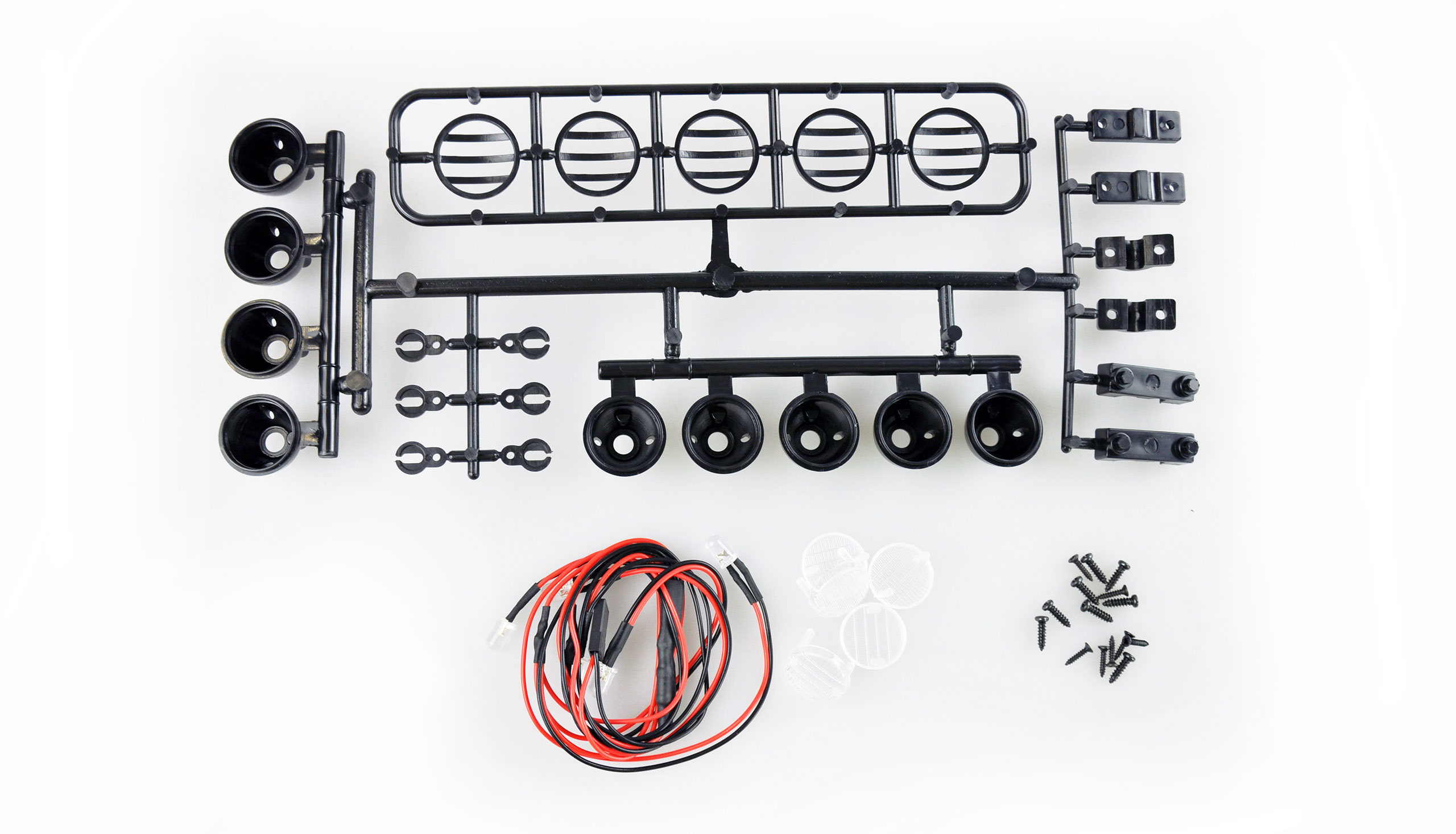 Amewi LED Crawler Dachscheinwerfer schwarz, 5er Spot 28973