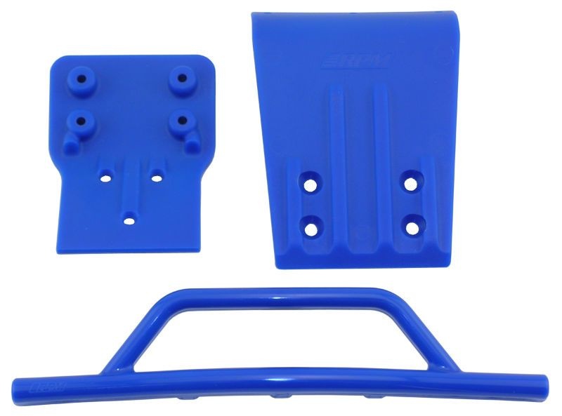 RPM Bumper vorn + Skid-Platte blau TRX Slash 4x4 80025