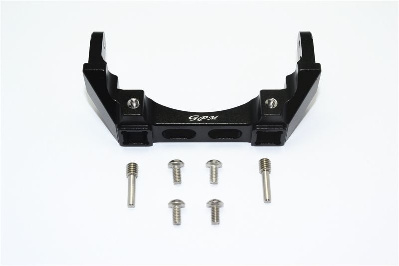 GPM Alu Bumperbefestigung hinten schwarz Traxxas Traxxas4