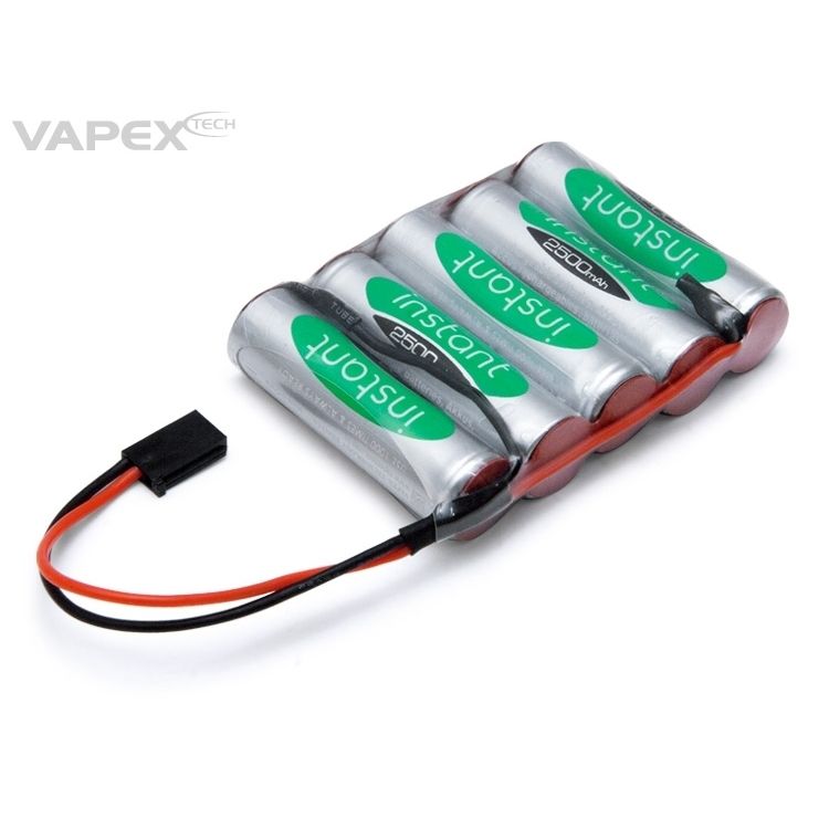Vapex Empfänger Akku NiMH 6,0V 2500mAh Flat 5IN2500AA-S5-F2