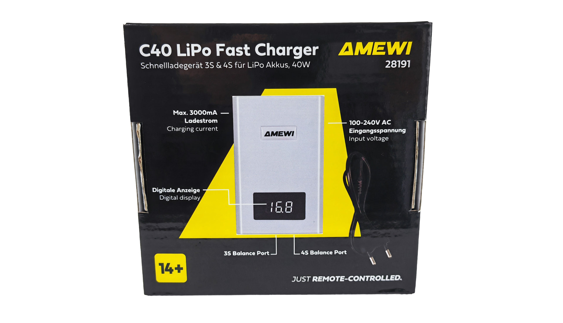 Amewi C40 Schnellladegerät 3-4S LiPo 40W Lader 28191 - Abbildung 3