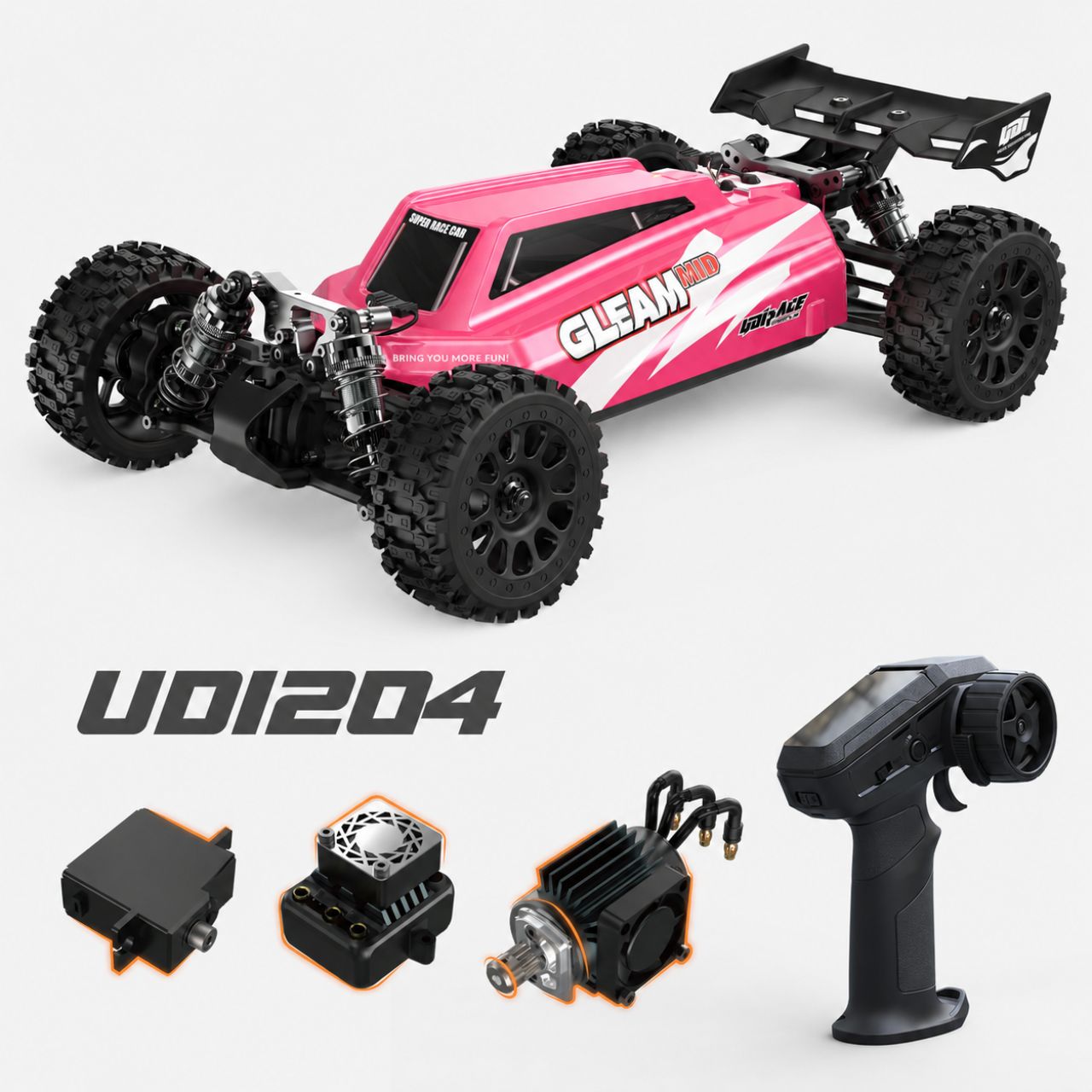 UDI R/C UD1204 GLEAM 1/12 4WD Brushless Buggy Pink - Abbildung 5