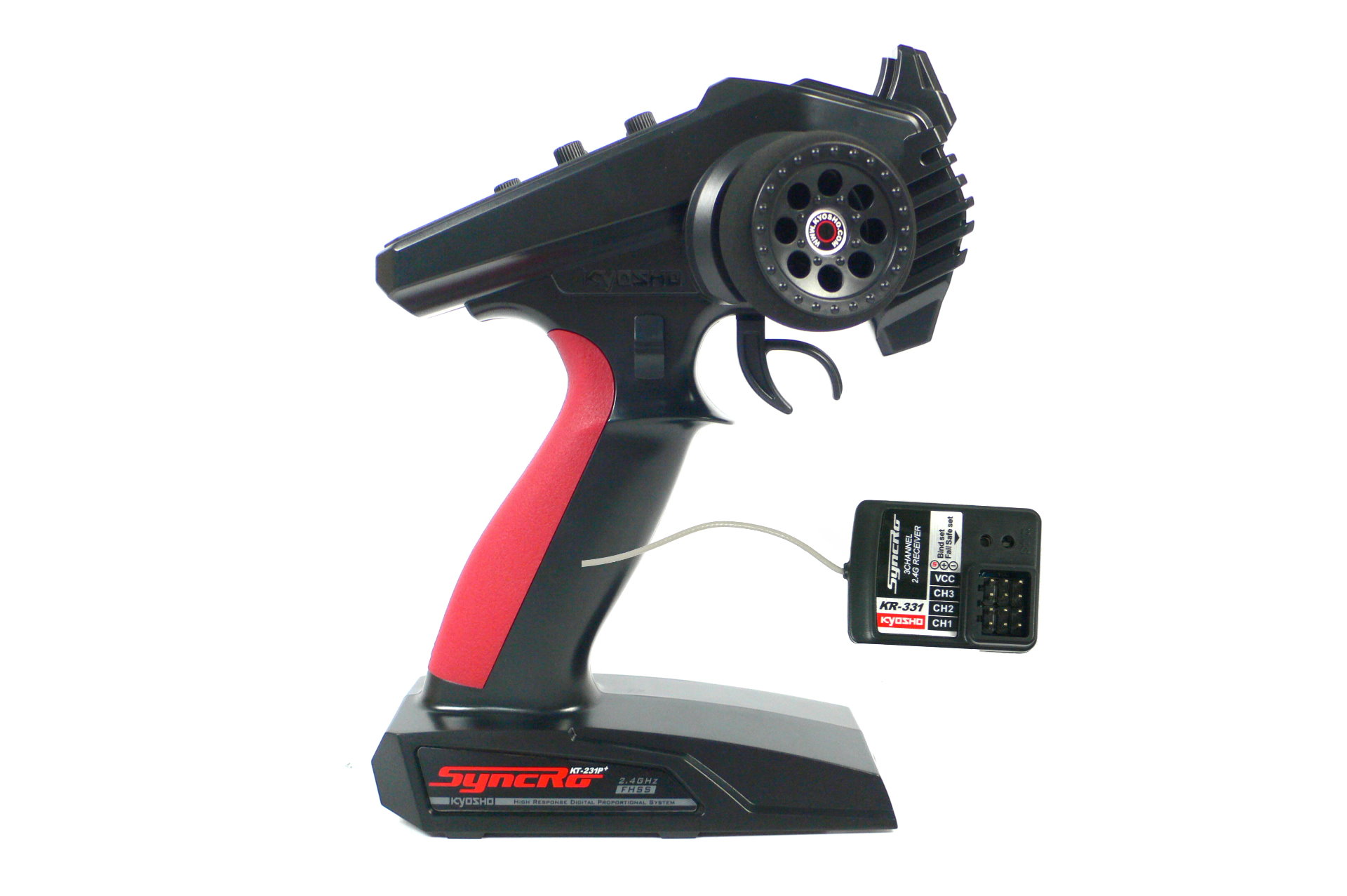 Kyosho Fernsteuerung Syncro KT-231P+ 2-Kanal 2,4GHz incl. Empfänger Pistolensender - Abbildung 1