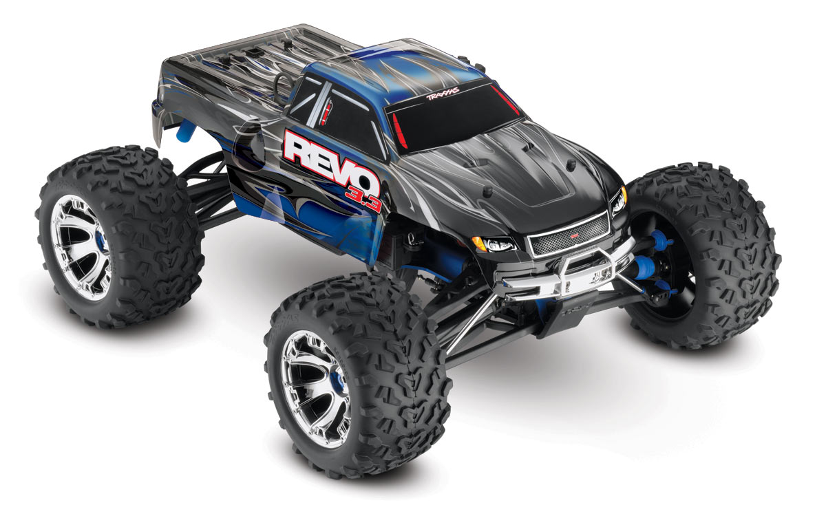 Traxxas Revo Blau RTR 3.3R TQ-Wireless +12V-Lader Verbrenner Monstertruck 53097-3 - Abbildung 1