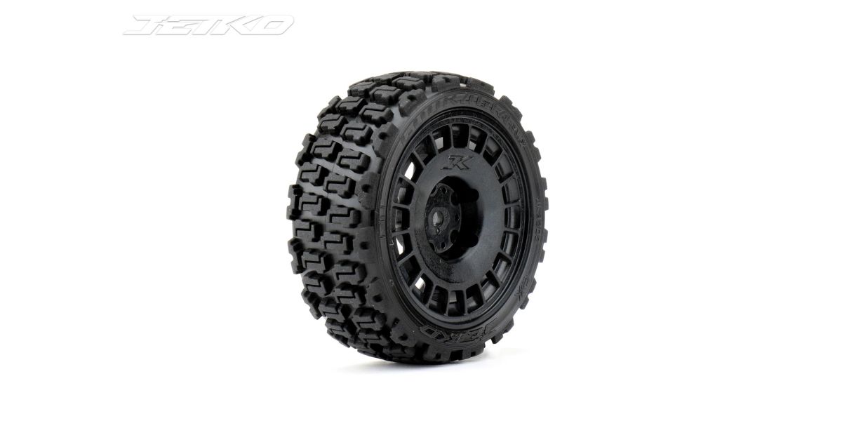 Jetko Extreme Tyre Rally 1/10 Couragia on Black Rims (4) JK3202RB