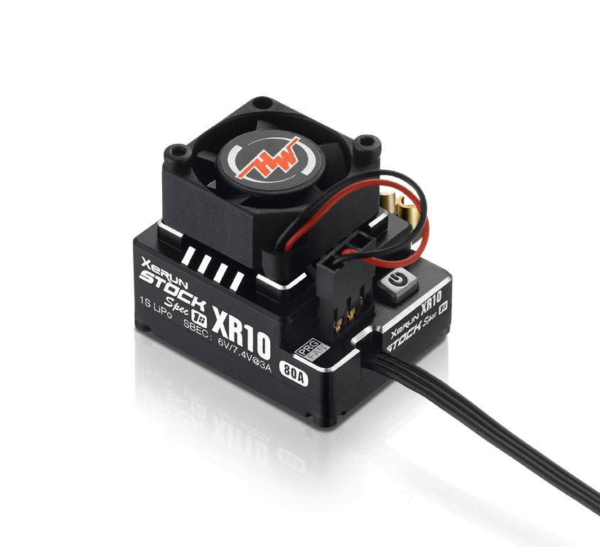 Hobbywing Xerun XR10 Stock Spec Brushless Regler 80A, 1s LiPo, BEC 3A 30112751
