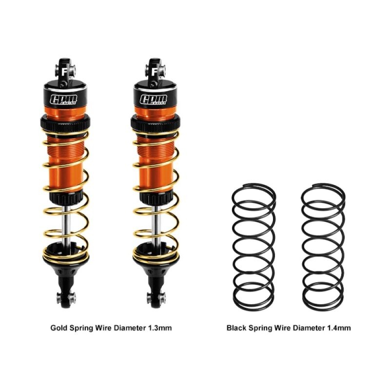 GPM Alu Dämpfer vorne 104mm orange (2) Traxxas Jato 4x4 TJ104FORGD