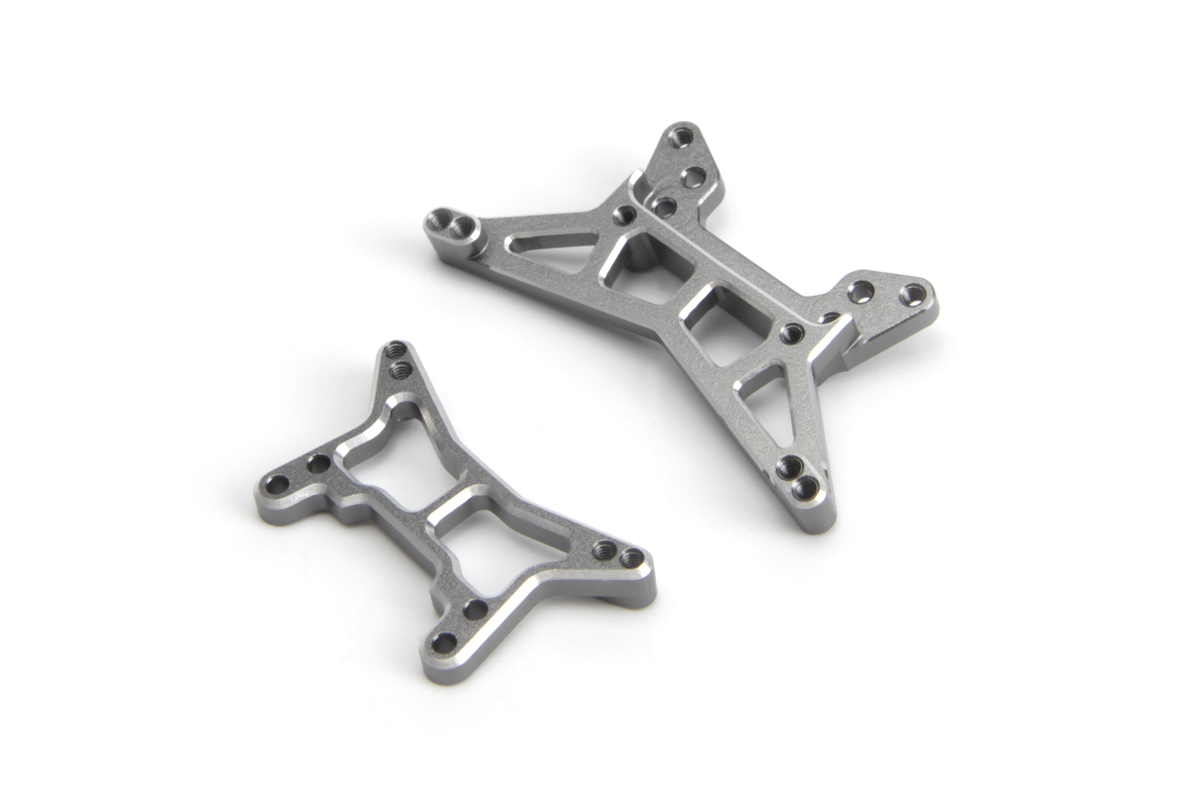 Maverick Aluminum Stoßdämpfer Tower Set (Vorne/Hinten/Grau) 150860