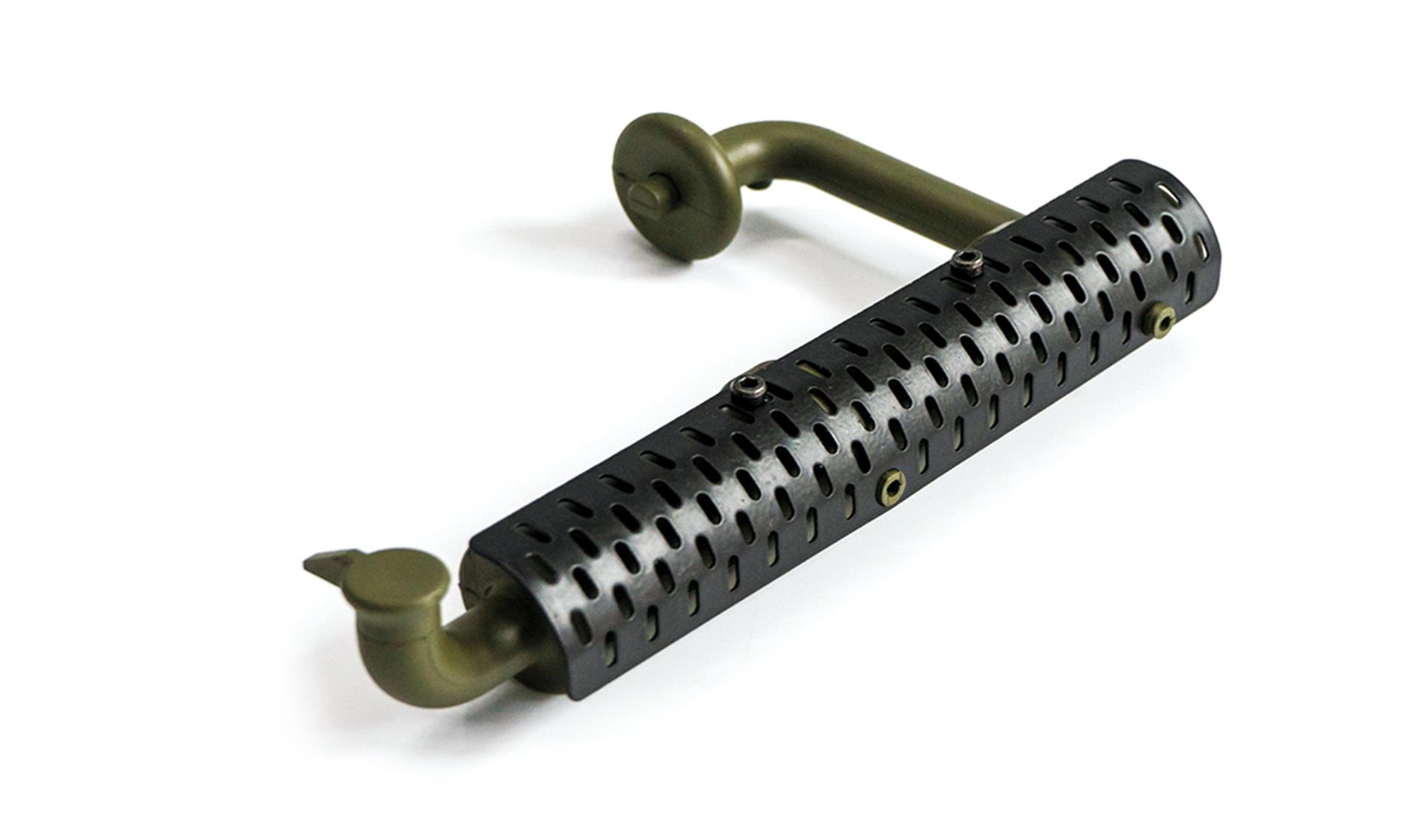 Amewi Schalldämpfer mit Hitzeblech für 8x8 Truck grün T039G