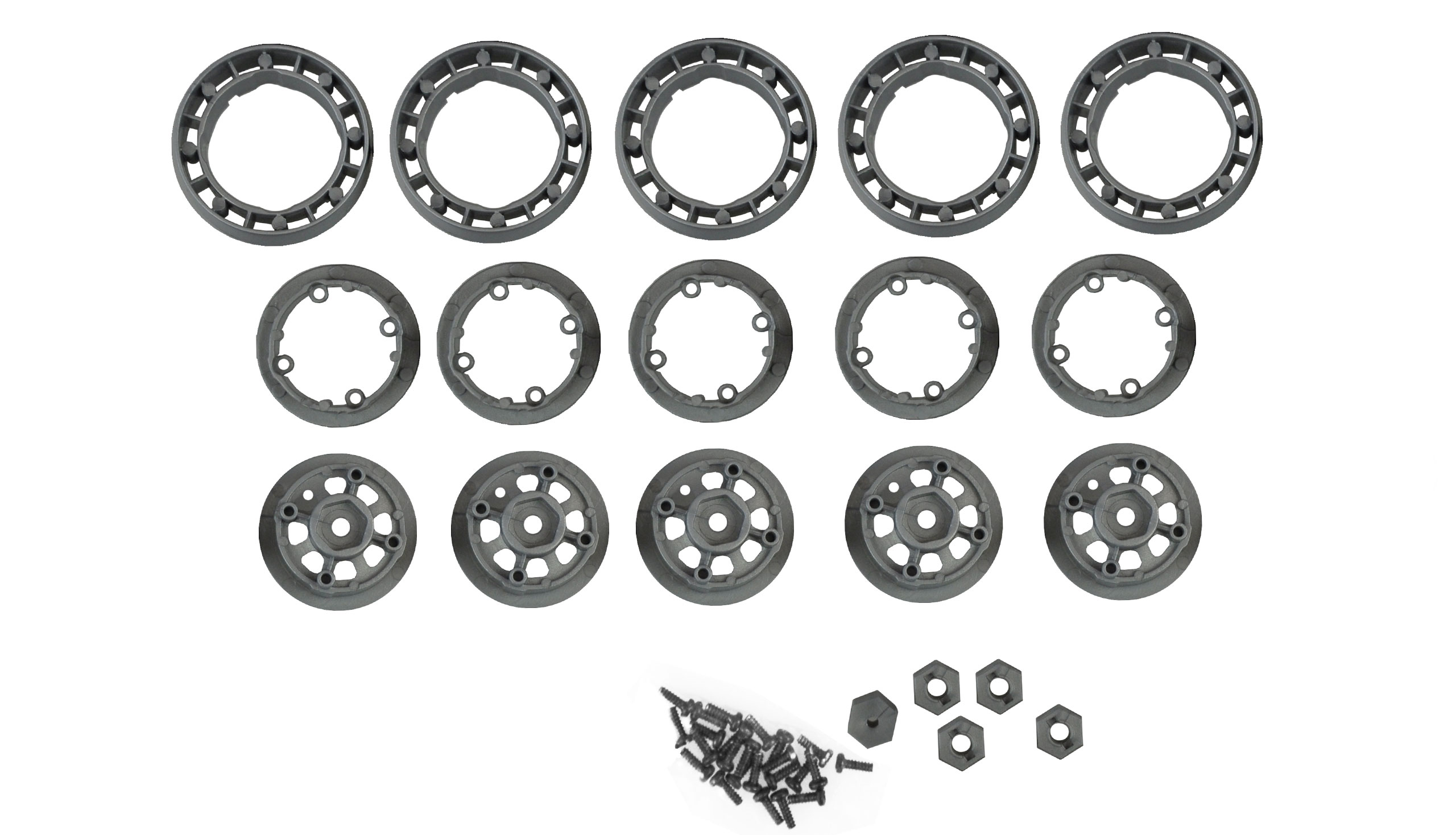 Amewi AM18 Bead Lock Felgen Set grau 18029