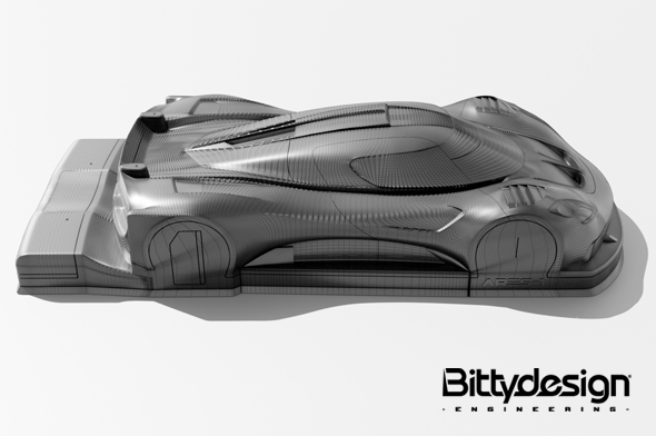 Bittydesign GT12 Body ARES-1 (Clear) 1/12 BDGT12-AS1