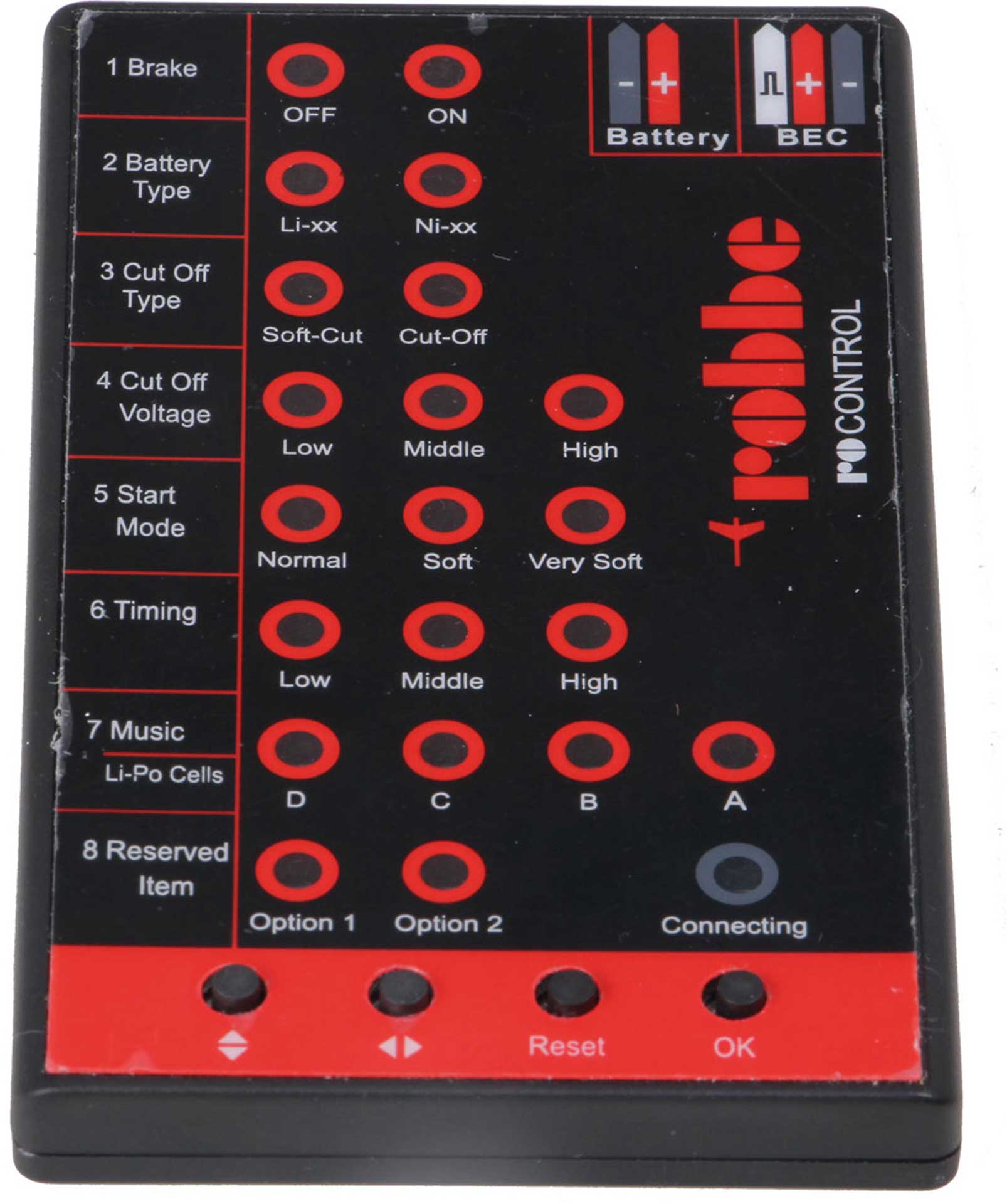 Robbe RO-CONTROL V1 PROGCARD PROGRAMMIERKARTE (NICHT FÜR "PRO" und "V2" SERIE!) 8719