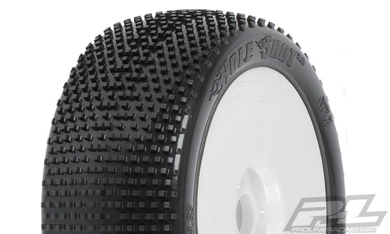 Pro-Line Hole Shot S3 (Soft) verklebt auf Felge weiß Verbrenner 1:8 Offroad *neuer Preis* 9041-233