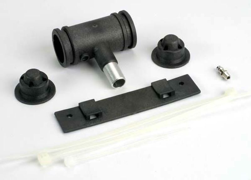 Traxxas Auspuff Gummi, Metallhalterung 3552