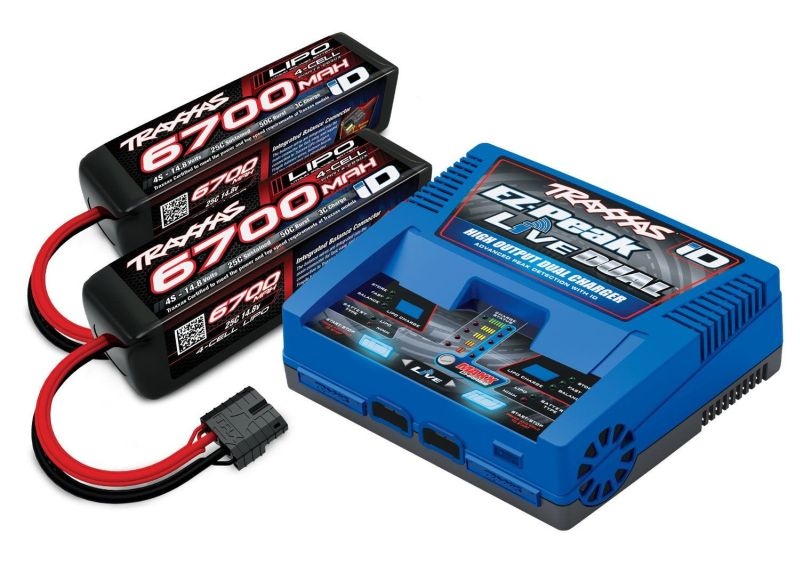 Traxxas LIVE EZ-Dual Plus-Lader 2973G + 2x 4S Lipo 6700mAh 2890X 2997G - Abbildung 1