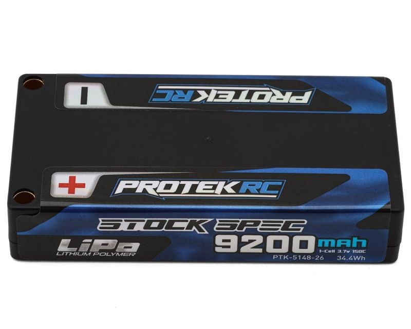 ProTek RC 1S 150C LowIR Si-G LiPo Shorty StockSpec (3.7V, 9200mAh, 92.5x46.7x18.5mm, 190g)